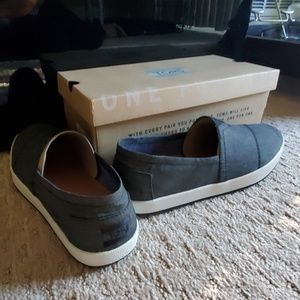 Toms Black Chambray Men's Avalon Slip-On Size 9